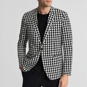 GXG Black & White Houndstooth Blazer Size L